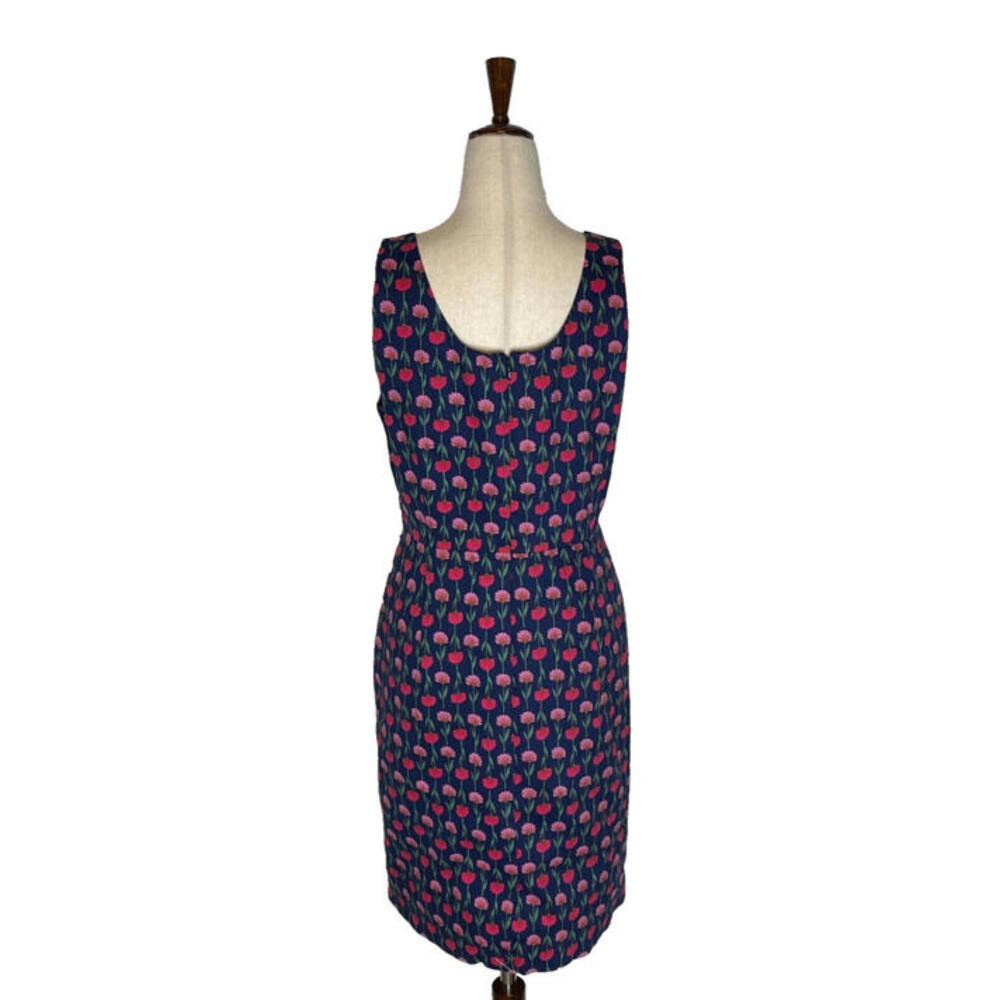 J Crew Floral Tailored Sleeveless Sheath Mini Dress Navy Pink Womens Size 10 NWT - Picture 5 of 9